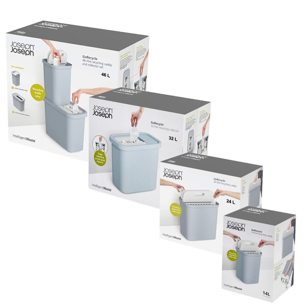 Joseph Joseph GoRecycle Range of Recycling Caddy Stackable Bins