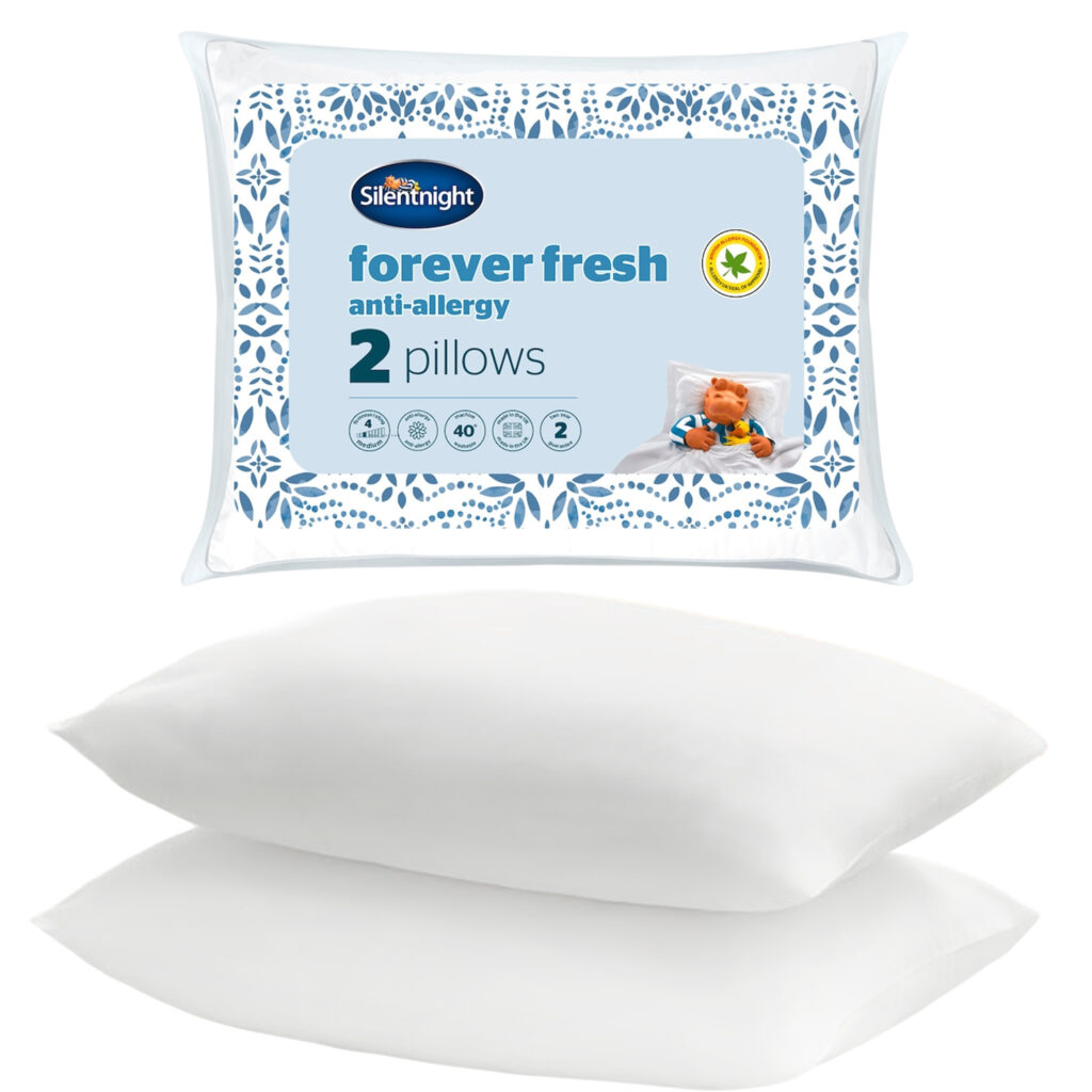 Silentnight Forever Fresh Anti-Allergy Pillows – Pack of 2 (Medium Support)